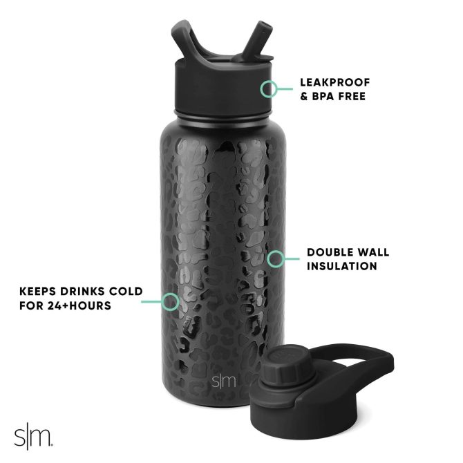 Summit Water Bottle with Straw Lid and Chug Lid