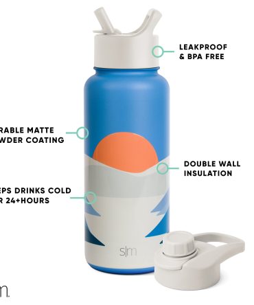 Summit Water Bottle with Straw Lid and Chug Lid