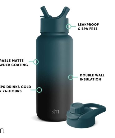 Summit Water Bottle with Straw Lid and Chug Lid