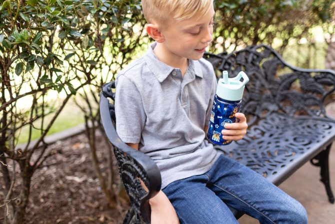 Summit Kids Plastic Water Bottle with Straw Lid